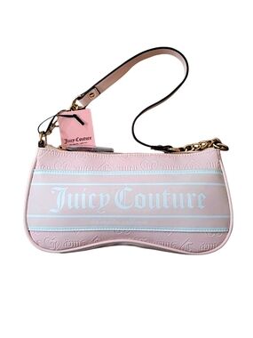 Juicy Couture Pink Logo Baguette Fashionista Shoulder Bag